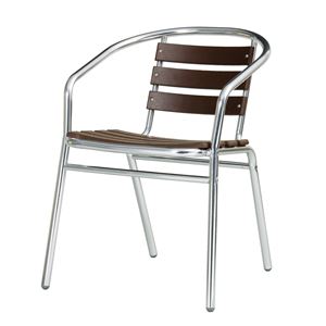 アルミアームチェア 【幅550×奥行560×高さ715mm】 完成品【代引不可】