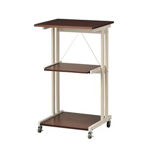 レンジワゴンロータイプ ブラウン 【高さ1030mm】 組立品【代引不可】