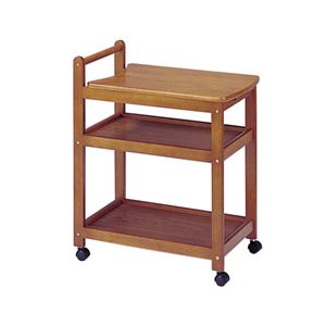 キッチンワゴン ブラウン 【幅665～870×奥行405×高さ795mm】 組立品【代引不可】