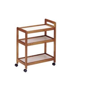 木製ワゴン ブラウン 組立品【代引不可】