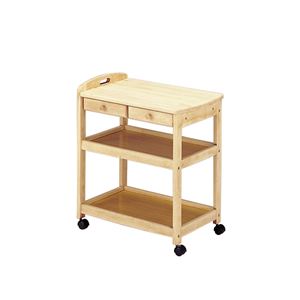 キッチンワゴン ナチュラル 【幅625×奥行425×高さ735mm】 組立品【代引不可】