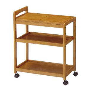 木製キッチンワゴン ブラウン 組立品【代引不可】