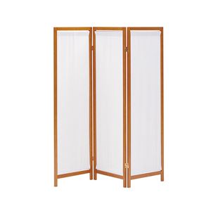 木製スクリーン（帆布）3連 ブラウン 【幅440×奥行20×高さ1500mm×3枚】 完成品【代引不可】
