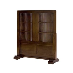 和風衝立/パーテーション 【幅900×奥行295×高さ1010mm】 木製 組立品 〔リビング ダイニング 和室 客室 客間〕【代引不可】