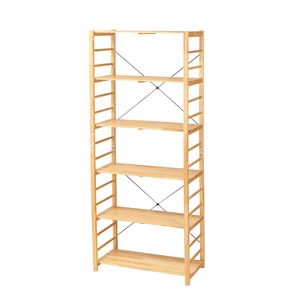 フリーラック6段 ナチュラル 組立品【代引不可】