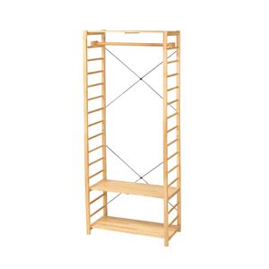 木製ハンガーラック ナチュラル 組立品【代引不可】