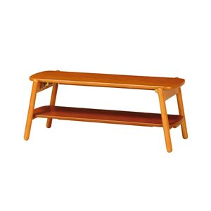 折りたたみ式 ローボード/テレビ台 【ブラウン】 幅900mm 木製脚付き 天板 〔リビング ダイニング〕 完成品【代引不可】