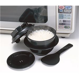 電子レンジ専用炊飯器 備長炭入り ちびくろちゃん 米研ぎプラス 商品写真4