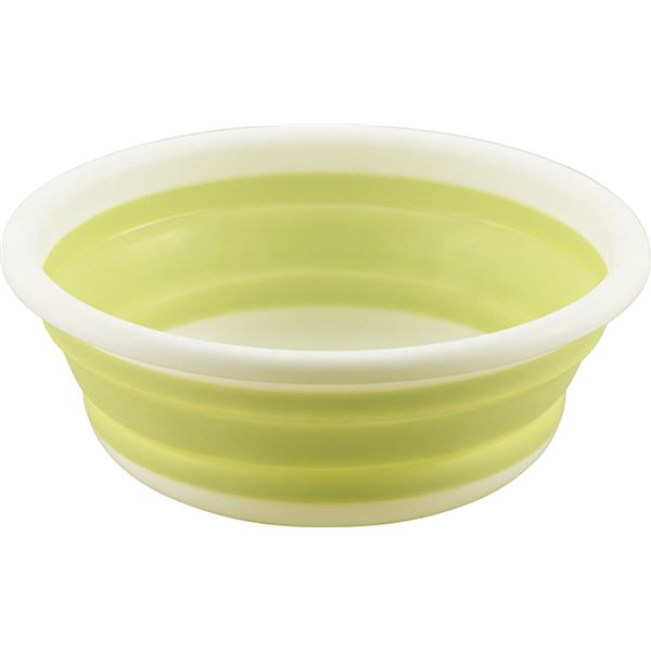 おりたたみ式 洗い桶/ウォッシュタブ 【丸型】 直径約328×120mm 6.0L 〔キッチン 台所〕