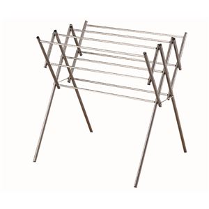 アルミ製 オールマイティ 物干しスタンド/洗濯物干器具 【720×100×860mm】 軽量 コンパクト収納可 日本製 〔ランドリー用品〕