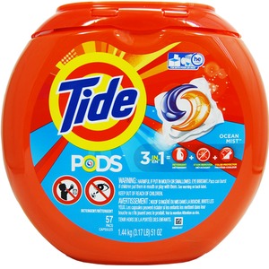 洗濯用洗剤 TIDE PODS(タイドポッズ)オーシャンミスト(57回分) 商品写真