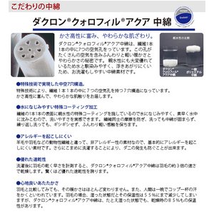 【日本製】ダクロン(R)クォロフィル(R)アクア中綿使用 洗える肌掛け布団　ジュニアサイズ 商品写真4