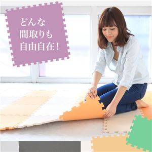 やさしいジョイントマット 約8畳(144枚入)本体 レギュラーサイズ(30cm×30cm) オレンジ単色 〔クッションマット 床暖房対応 赤ちゃんマット〕 商品写真3