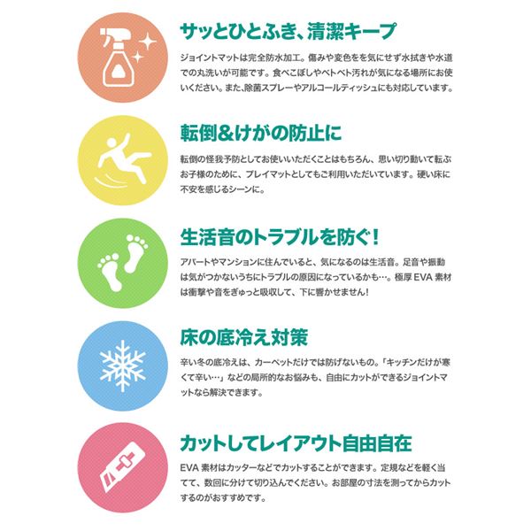 極厚ジョイントマット 2cm 8畳 木目調 大判 【やさしいジョイントマット ナチュラル 極厚 約8畳(36枚入)本体 ラージサイズ(60cm×60cm) ナチュラルウッド(木目調)】床暖房対応 赤ちゃんマット