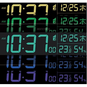 365色!カラー表示デジタル電波時計 レッド 商品写真2
