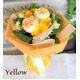 箱から出してそのまま飾れる！花瓶・水換えいらず♪フェリーチェブーケ イエロー - 縮小画像1