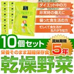 栄養そのまま凝縮保存食「乾燥野菜」(1袋:10g×10袋)【10個セット】 border=
