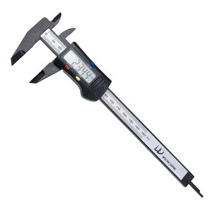 カーボン製 デジタル ノギス 軽量 ゼロリセットスイッチ付き 物差し 工具 測定器具 DIY WJ-561