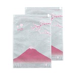 らくらく圧縮袋/旅行グッズ 【2枚セット】 36cm×50cm 和柄 日本製 『SAKURA JAPAN赤富士』