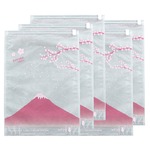 らくらく圧縮袋/旅行グッズ 【5枚セット】 36cm×50cm 和柄 日本製 『SAKURA JAPAN赤富士』