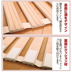 日本製　ロール式桐すのこベッド(シングル) 商品写真4