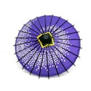 ミニ和傘 桜柄 紫 商品写真1