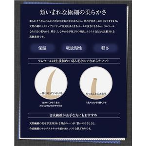 ニッケ 日本製 ラムウール毛布(毛羽部分100%) リバーシブル シングル ネイビー 商品写真4