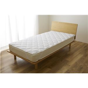Sleep Niceday フランス産ウォッシャブルウール100%使用した ベッドパッド 日本製・消臭・吸湿   シングル（S） ライトグレー