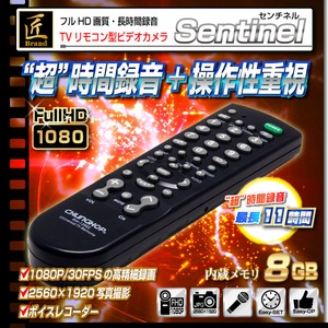 【小型カメラ】TVリモコン型ビデオカメラ(匠ブランド)『Sentinel』(センチネル) - 拡大画像