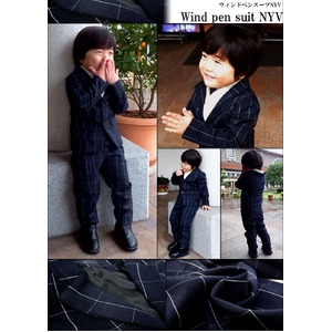 子供 スーツ 男の子 キッズスーツ 3点セット (ウィンドペンスーツNYV(XS) 95) 子供服  商品写真4