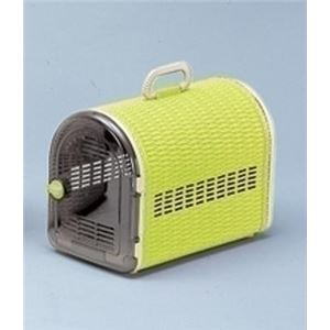 リッチェル コロル籐あみ調キャリー 44 緑 【ペット用品】 - ペット用品の楽園