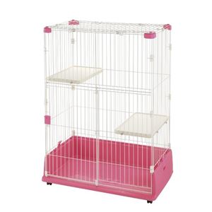 リッチェル ペット用ラクリーンケージ940H ピンク 【ペット用品】 - ペット用品の楽園