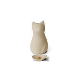 Cocolino(コッコリーノ) ミーチョA ホワイト/ハウスチャーム:ネイビーブルー (猫 ペット仏壇 骨壺) 商品写真2