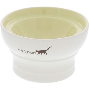 necoco 脚付き陶器食器 ドライフード向き 【ペット用品】