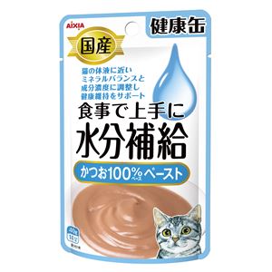 （まとめ）国産健康缶パウチ 水分補給かつおペースト 40g 【×48セット】【ペット用品】
