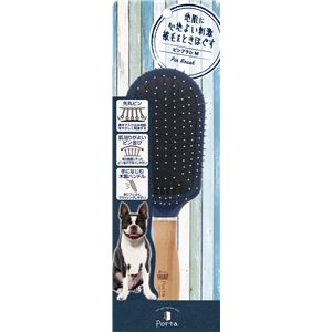 （まとめ）Porta ピンブラシ M 【×5セット】【ペット用品】