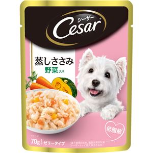 (まとめ）シーザー 蒸しささみ 野菜入り 70g （ペット用品・犬フード)【×160セット】