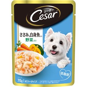 (まとめ）シーザー ささみ＆白身魚入り 野菜入り 70g （ペット用品・犬フード)【×160セット】