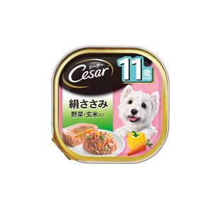 (まとめ）シーザー 11歳 絹ささみ 野菜・玄米入り 100g （ペット用品・犬フード)【×96セット】