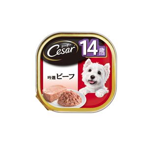 (まとめ）シーザー 14歳 吟選ビーフ 100g （ペット用品・犬フード)【×96セット】