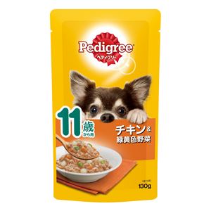 (まとめ）ペディグリー 11歳から用 チキン＆緑黄色野菜 130g （ペット用品・犬フード)【×50セット】