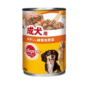 (まとめ）ペディグリー 成犬用 チキン＆緑黄色野菜 400g （ペット用品・犬フード)【×24セット】