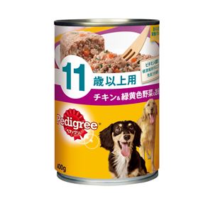 (まとめ）ペディグリー 11歳以上用 チキン＆緑黄色野菜とお米入り 400g （ペット用品・犬フード)【×24セット】