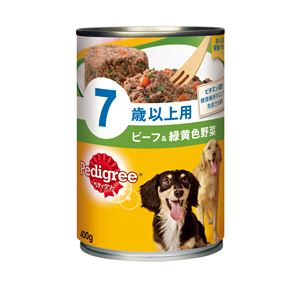 (まとめ）ペディグリー 7歳以上用 ビーフ＆緑黄色野菜 400g （ペット用品・犬フード)【×24セット】