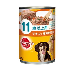 (まとめ）ペディグリー 11歳以上用 チキン＆緑黄色野菜 400g （ペット用品・犬フード)【×24セット】