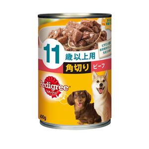 (まとめ）ペディグリー 11歳以上用 角切り ビーフ 400g （ペット用品・犬フード)【×24セット】