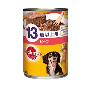 (まとめ）ペディグリー 13歳以上用 ビーフ 400g （ペット用品・犬フード)【×24セット】