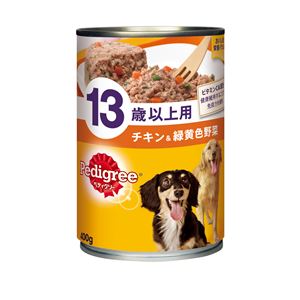 (まとめ）ペディグリー 13歳以上用 チキン＆緑黄色野菜 400g （ペット用品・犬フード)【×24セット】