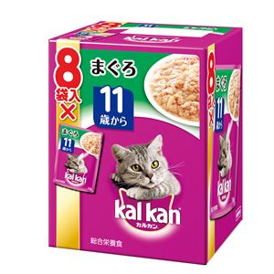 (まとめ）カルカン パウチ 11歳から まぐろ 70g 8袋パック （ペット用品・猫フード)【×20セット】