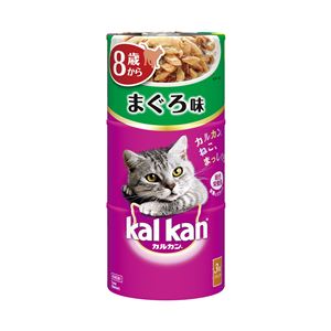 (まとめ）カルカン ハンディ缶 8歳から まぐろ 160g×3P （ペット用品・猫フード)【×18セット】